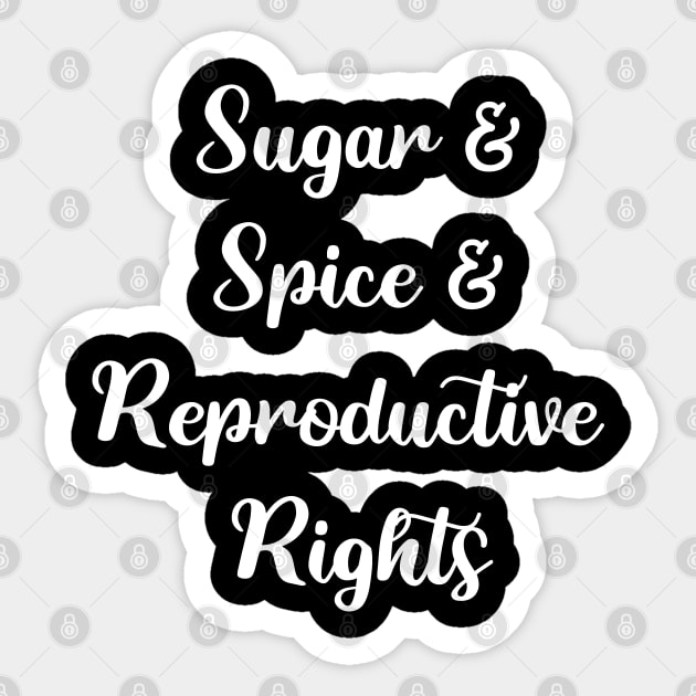 Sugar and Spice and Reproductive Rights Sticker by Fiends